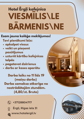 Hotel Ērgļi vakance